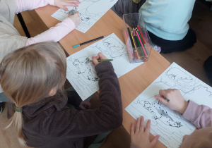 Słoneczniki podczas lekcji w SP 133.