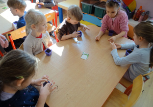 dzieci wysiewają rospzonkę