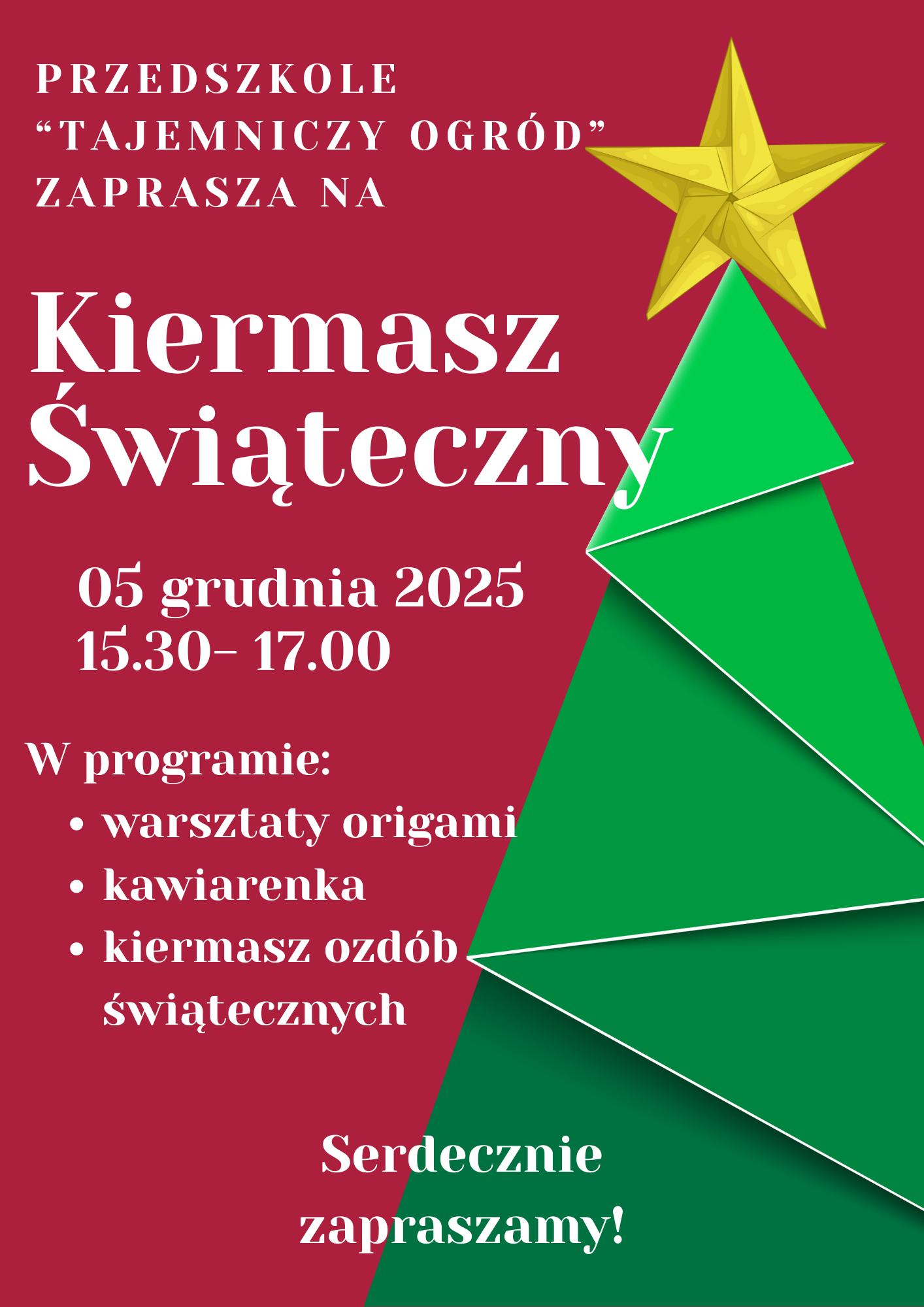 plakat o kiermaszu świątecznym