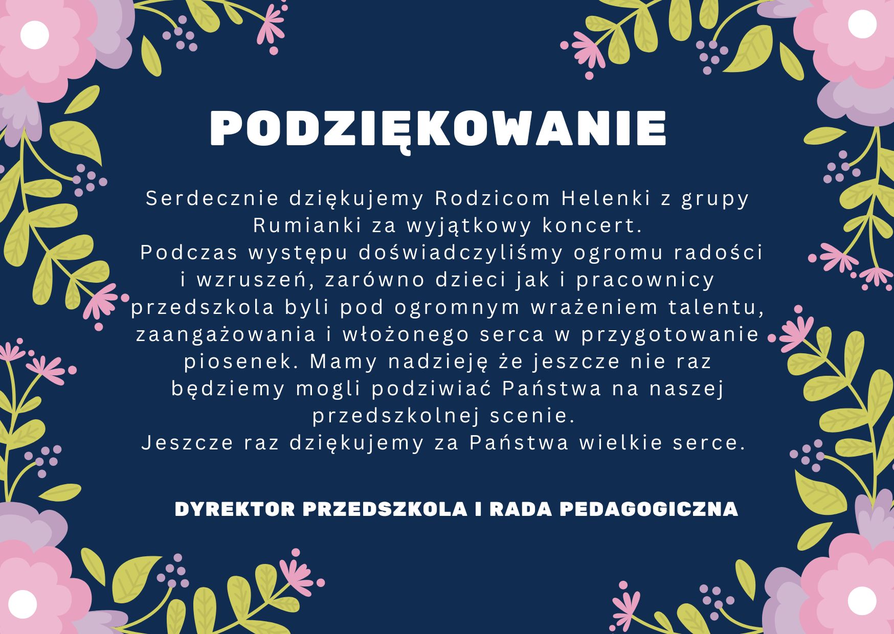 podziękowanie