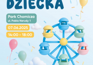 Plakat o Dniu Dziecka na Chomiczówce