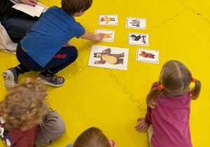 Dzieci z grupy Stokrotki podczas obchodów Dnia Pluszowego Misia.