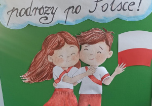 chłopiec i dziewczynka w biało- czerwonych strojach